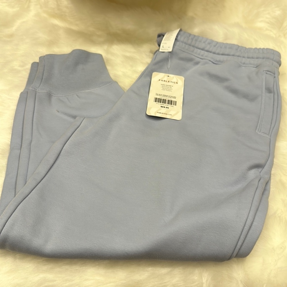 NWT Fabletics  blue Daria jogger for size L